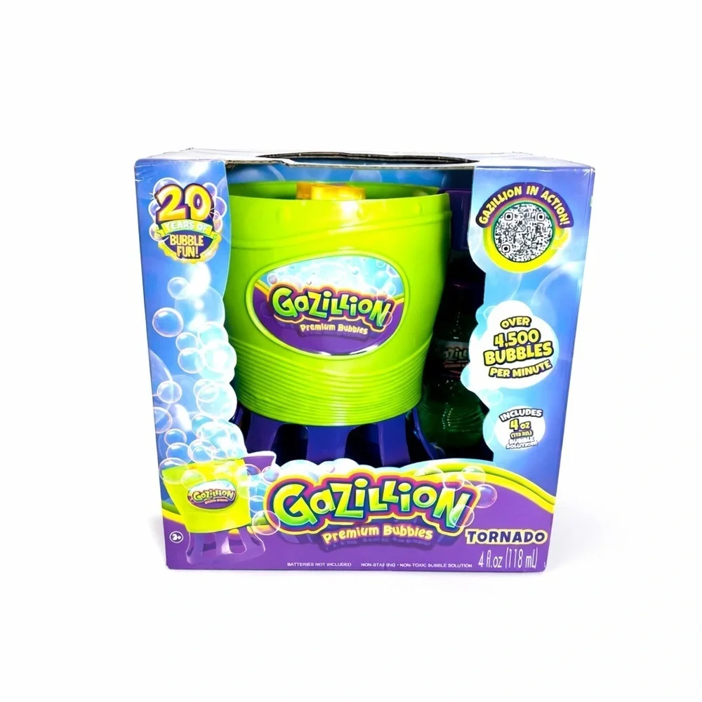 Gazillion Premium Bubble Machine Tornado Kids Outdoor Toy NEW